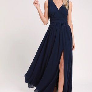 Navy Blue Maxi Dress/ Bridesmaid Dress